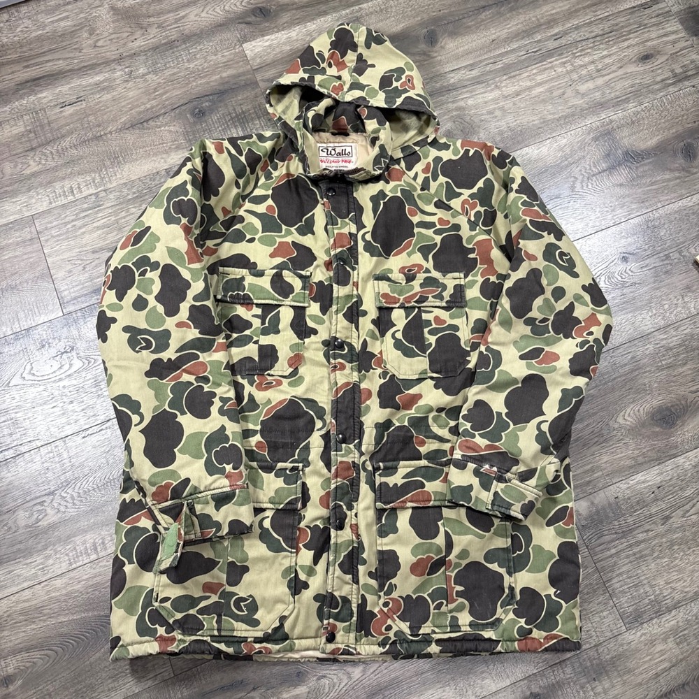 Walls Blizzard-Pruf Parka Mens‎ Large Tall Green Camo Vintage
